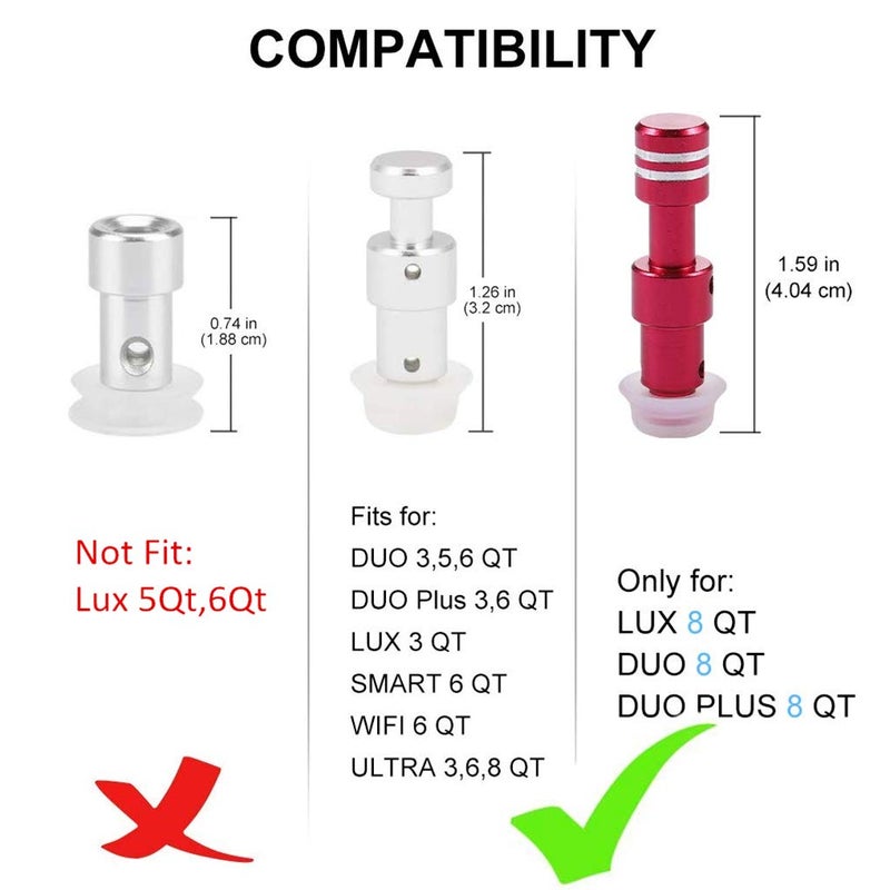 ZoneFly Original Replacement Float Valve Gaskets for Instant Pot Duo 3, 5, 6, 8 Quart, Duo Plus, Ultra, LUX 3, 8 Qt, Pressure Cooker Float Sealing Caps - 7 Packs - Image 2